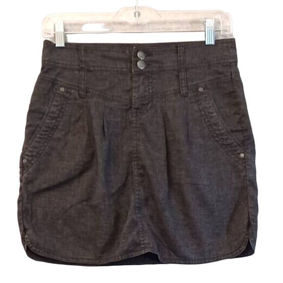 prAna Lisbeth Hemp Blend Short Skirt Size 0 Active Pickleball Gray UPF 50 - Picture 4 of 16